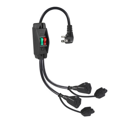15A/125V Плоский розетка встроенная 1 Главная линия 2 Под Нема 515P 3Pin Y тип разделитель кабеля питания с переключателем
