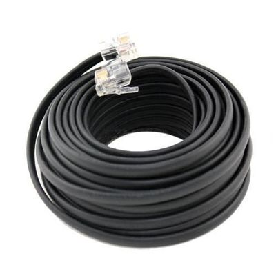 25 футов RJ11 4P4C 4P2C Телефонный расширительный кабель прочный