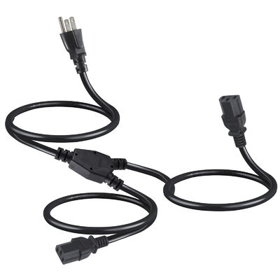 NEMA 5-15P до 2x C13 Y Сплитерный силовой шнур 16AWG 15A
