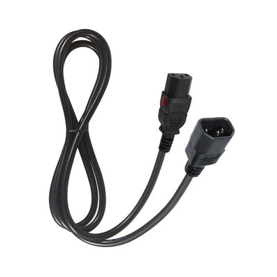 18 awg Компьютерная панель Монтаж IEC Шнур C14 Мужской разъем к C13 Женский разъем питания