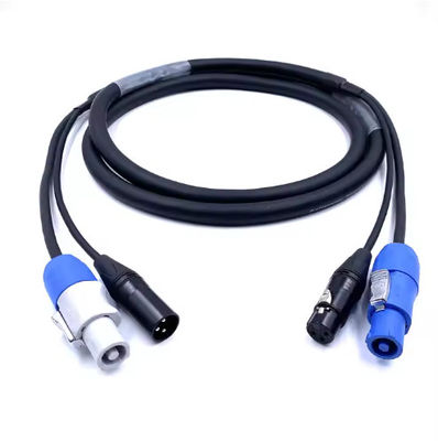 3-прицепный XLR к Powercon True1 гибридный кабель 12A 250V
