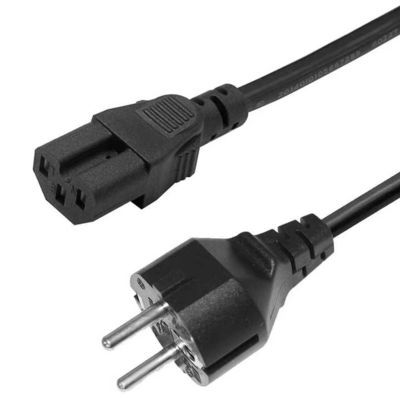Сертифицированный EU 2Pin до C15 Кабель питания 10A 250V с VDE/CE Безопасность для бытовой техники и стойки серверов (1.2M Heavy Duty)