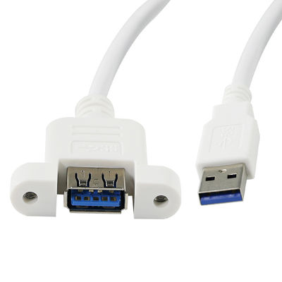 Удлинительный кабель USB 3.0 A «папа» - «мама» с отверстиями для крепления на панели для передачи данных и расширения устройств 3 фута/4 фута/5 футов