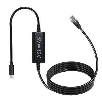 USB-C до 12V Step-Up кабель с прямоугольным DC вставкой -5V до 12V кабель преобразователя питания для маршрутизатора, светодиода, камеры, вентилятора