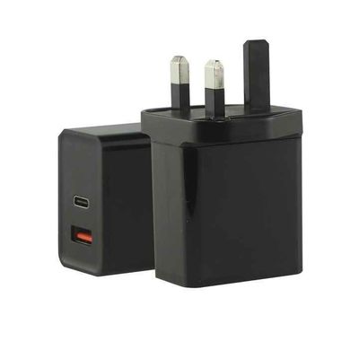 EU 2-Pin USB-C и USB-A настенное зарядное устройство, 45 Вт двойной портовый адаптер питания для ноутбука, планшета и смартфона