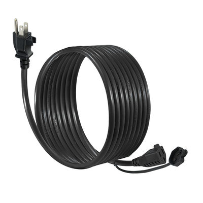 Удлинитель с вилкой NEMA 5-15P и зажимом для кабеля, 14AWG