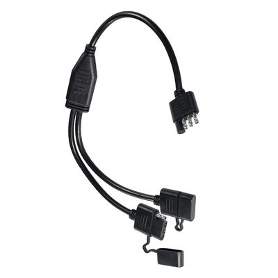 3-управляемый Y-разделитель трейлера с легкой проводкой 1.2M Черный ПВХ