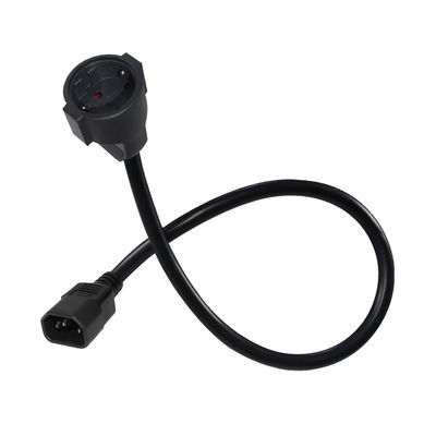 Кабель-переходник IEC C14 на Schuko, розетка, 10A 250V H05VV-F 3G