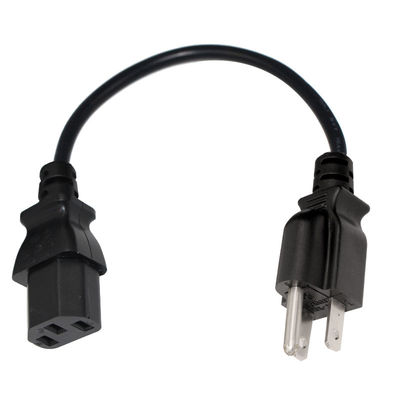 Универсальный NEMA 5-15P до IEC C13 Кабель питания 10A 250V UL Сертифицирован для компьютеров/серверов/медицинского оборудования