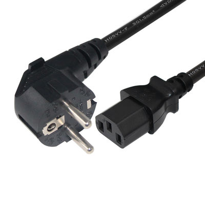 2 штифта переменного тока Европейские кабели питания с разъемом IEC C13