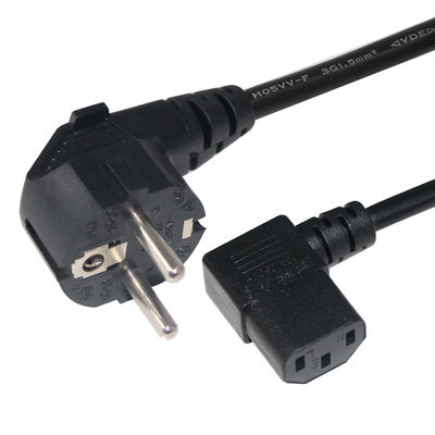 2 штифта переменного тока Европейские кабели питания с разъемом IEC C13