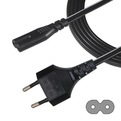 VDE одобренный электрический кабель питания для ноутбука с EU 2PIN вставкой и IEC C7 C8