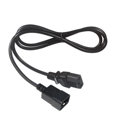 10A IEC Женский конец C20 до C13 Электрический кабель питания VDE 2 Ft Черный расширительный кабель