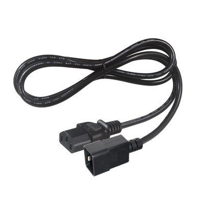 10A IEC Женский конец C20 до C13 Электрический кабель питания VDE 2 Ft Черный расширительный кабель