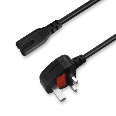 Чистый медный проводник 1,5 м Черный фигура 8 Кабель питания IEC C7