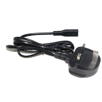 Кабель питания UK Plug to IEC C7, 1.5 м, чистая медь, черный