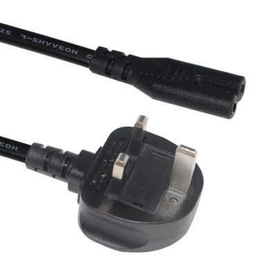 Кабель питания UK Plug to IEC C7, 1.5 м, чистая медь, черный