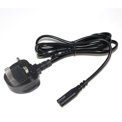 Кабель питания UK Plug to IEC C7, 1.5 м, чистая медь, черный