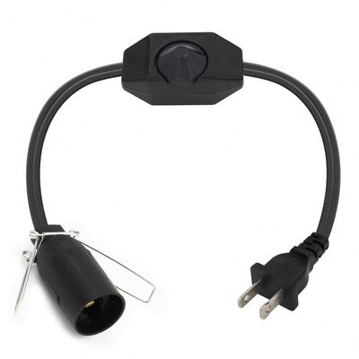 Шнур питания NEMA 1-15P с патроном E27 и диммером