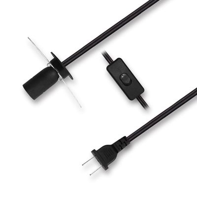 Шнур питания NEMA 1-15P с патроном E27 и диммером