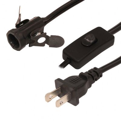 Шнур питания NEMA 1-15P с патроном E27 и диммером