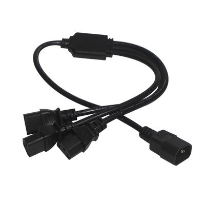 Прочный OEM ODM Сила C14 C13 3 Way Splitter Расширение шнура 0.8m IP11