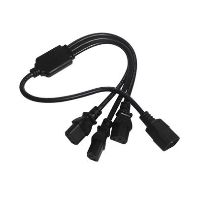 Прочный OEM ODM Сила C14 C13 3 Way Splitter Расширение шнура 0.8m IP11