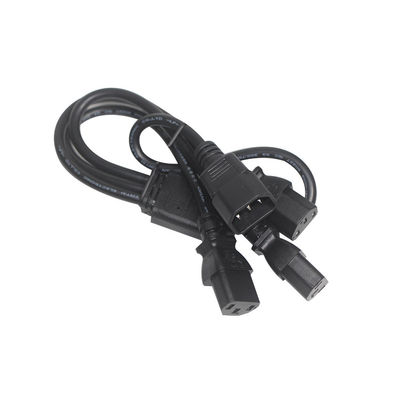 Прочный OEM ODM Сила C14 C13 3 Way Splitter Расширение шнура 0.8m IP11