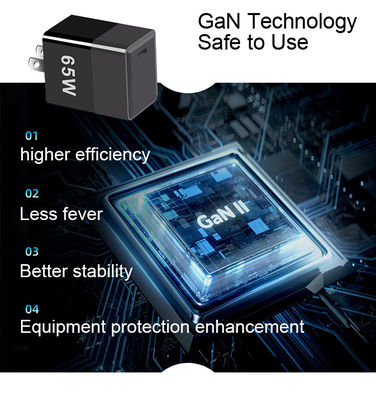 Защита от короткого замыкания 65W GaN зарядное устройство с QC4.0 PD и USB C портами EU/US/UK