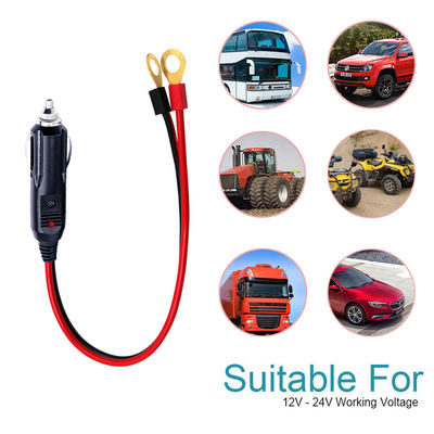 1M Spt-2 12V 24V солнечный кабель сигаретный зажигалка для автомобилей мужской адаптер к 2 кольцевому терминалу