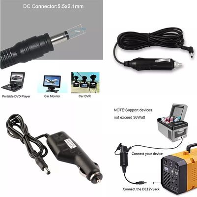 Портативный DC12V автомобильный сигаретный зажигалка вставка кабель с 5,5 мм * 2,1 мм разъединителем