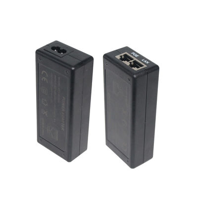 DC соединитель 2 RJ45 порты POE инжектор питания 24V 1a Для IP камеры