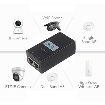 10/100/1000Mbps 12V 24V 48V Пассивный Poe Injector IP Камера Poe Injector