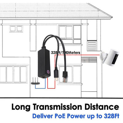 IEEE802.3af RJ45 TYPE-C кабель 12v 24v 48v POE разделитель питания через адаптер Ethernet