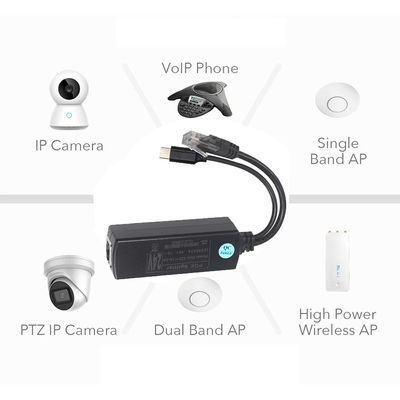 IEEE802.3af RJ45 TYPE-C кабель 12v 24v 48v POE разделитель питания через адаптер Ethernet