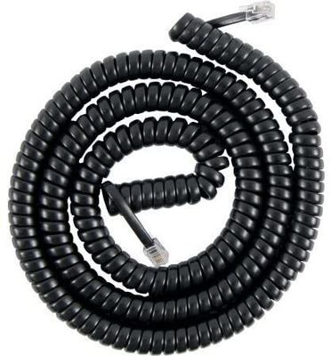 RJ11 6P4C спиральный телефонный кабель 12FT мужской к мужскому 24AWG