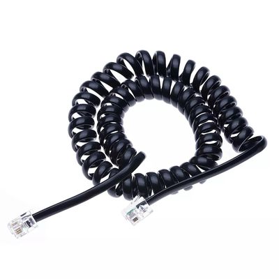 12FT телефонный модем кабель спиральный телефонный кабель 24AWG-28AWG