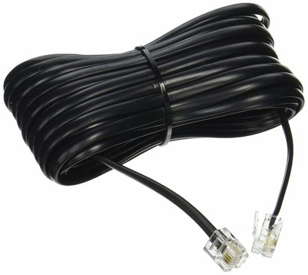 25 футов RJ11 4P4C 4P2C Телефонный расширительный кабель прочный
