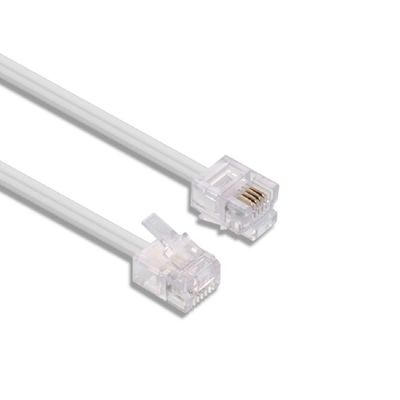 Телефонный кабель RJ11 24AWG, оболочка из ПВХ, 1 м, 1,5 м, черный, белый