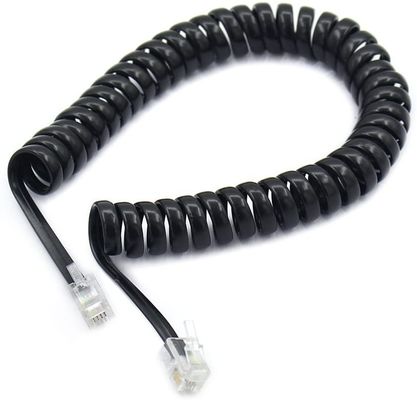 16mhz Спиральный телефонный кабель защищенный RJ9 RJ11 RJ12 Свинцовая телефонная линия 6P6P 6P4C 4P4C 4P2C
