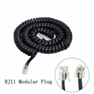 16mhz Спиральный телефонный кабель защищенный RJ9 RJ11 RJ12 Свинцовая телефонная линия 6P6P 6P4C 4P4C 4P2C