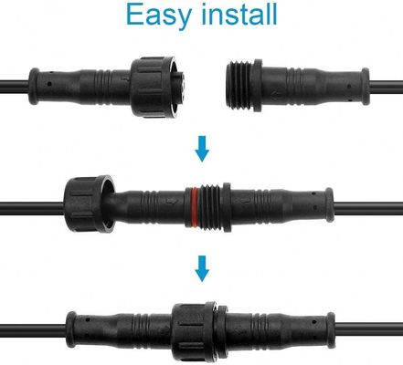 4pin 5pin 6pin прямой мужской винт M8 водонепроницаемый разъем 60 см IP65 IP66