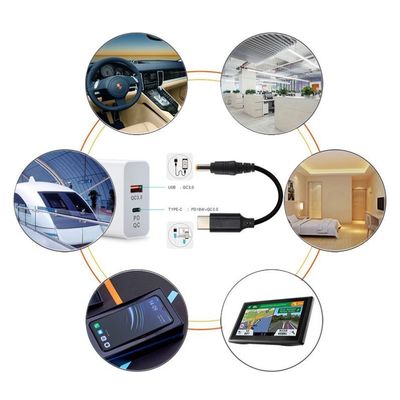 20V 15V 9V 5V PD кабель для зарядки USB тип C 3.1 мужской к постоянному току мужской 5521 5525 мм разъем