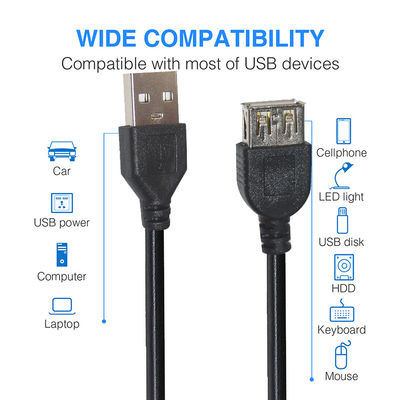 OEM ODM сотовые телефоны расширение USB кабель данных мужчина к женщине быстрая зарядка