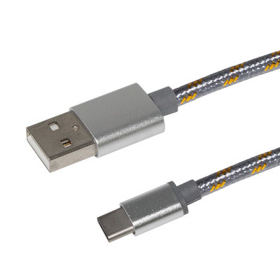 Дифференцированные типы зарядки Серебряные металлические контакты USB-кабель для зарядки портативных автомобилей