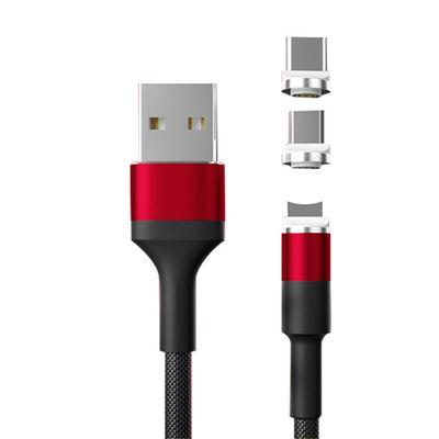 Тип USB Micro-USB 360 градусов 3 в 1 Led USB магнитный адаптер кабель для быстрой зарядки