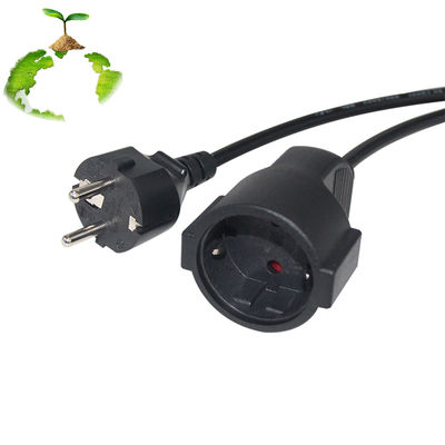 6Ft Black cee/7 EU AC Power Cord 3Pin Splitter Cable 1 до двойного женского Y типа разделенного свинца
