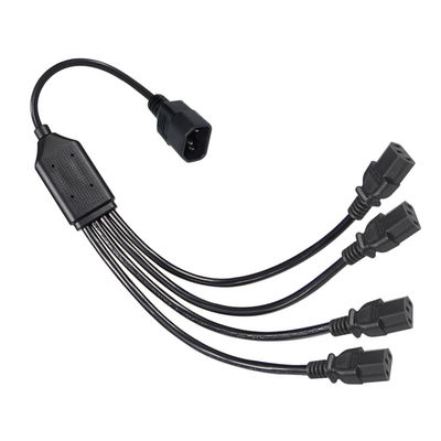 Черный колонтитульный конектор H05vv F Plug Iec C13 Iecc14 Мужчина к женщине Y Splitter кабель расширения электропитания