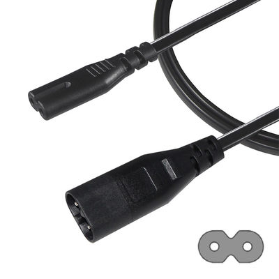 0.5M VDE 250V 2.5A H03VVH2-F 0.75MM2 2 ядра IEC C7 до IEC C8 Электропровод