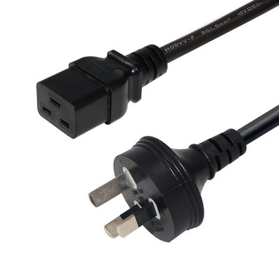 6ft PVC Jacket Australia 3 штифты подключается к IEC 60320 C19 Кабель питания для серверов PDU
